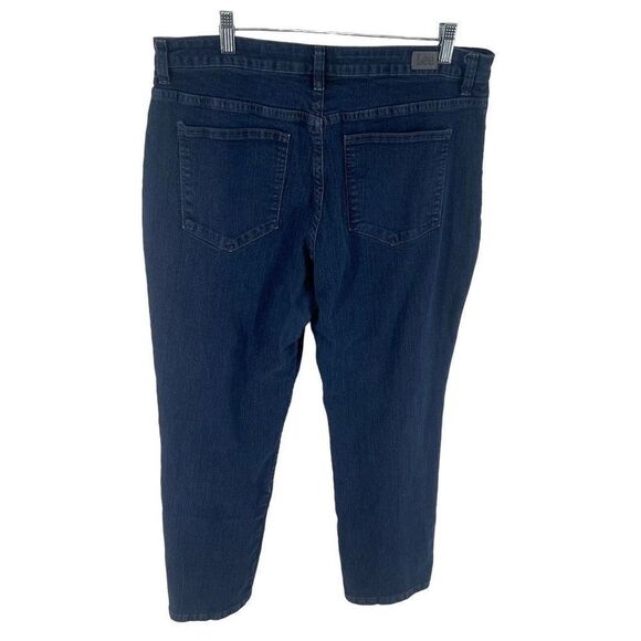 LEE Women's High Rise Jeans Denim Straight Leg Relaxed Fit Blue Size 16 Petite - Picture 4 of 10